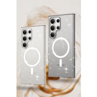 Newface Samsung Galaxy S24 Ultra Kılıf Glow Magsafe Kapak - Şeffaf