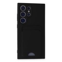 Newface Samsung Galaxy S24 Ultra Kılıf Kelvin Kartvizitli Silikon - Siyah