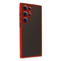 Newface Samsung Galaxy S24 Ultra Kılıf Montreal Silikon Kapak - Kırmızı