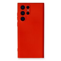 Newface Samsung Galaxy S24 Ultra Kılıf Nano içi Kadife Silikon - Kırmızı
