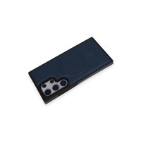 Newface Samsung Galaxy S24 Ultra Kılıf Ozzi Magsafe Deri Kapak - Lacivert