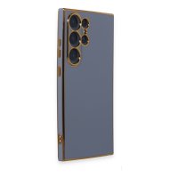 Newface Samsung Galaxy S24 Ultra Kılıf Volet Silikon - Mavi