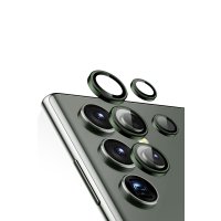 Newface Samsung Galaxy S24 Ultra Valdez Metal Kamera Lens - Koyu Yeşil