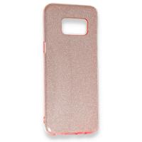 Newface Samsung Galaxy S8 Plus Kılıf Simli Katmanlı Silikon - Rose