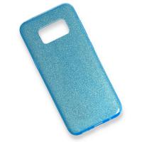 Newface Samsung Galaxy S8 Kılıf Simli Katmanlı Silikon - Turkuaz