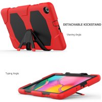 Newface Samsung Galaxy T510 Tab A 10.1 Kılıf Griffin Tablet Kapak - Kırmızı