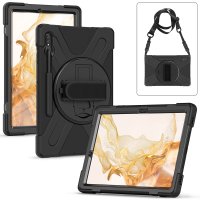 Newface Samsung Galaxy T737 Tab S7 FE 12.4 Kılıf Amazing Tablet Kapak - Siyah