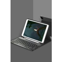 Newface Samsung Galaxy Tab A9 Kılıf KC01 Smart Klavyeli Tablet Kılıfı - Siyah