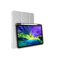 Newface Samsung Galaxy Tab A9 Plus Kılıf Kalemlikli Mars Tablet Kılıfı - Gri