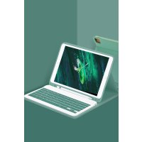 Newface Samsung Galaxy Tab A9 Plus Kılıf KC01 Smart Klavyeli Tablet Kılıfı - Koyu Yeşil
