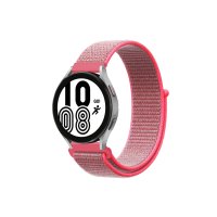 Newface Samsung Galaxy Watch 5 Hasırlı Cırtcırtlı Kordon - Pembe