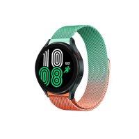 Newface Samsung Galaxy Watch 5 Metal Mıknatıslı Kordon - Turuncu-Yeşil