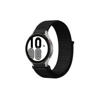 Newface Samsung Galaxy Watch 5 Pro Hasırlı Cırtcırtlı Kordon - Siyah