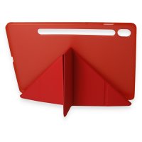 Newface Samsung Galaxy X510 Tab S9 FE 11 Kılıf Kalemlikli Mars Tablet Kılıfı - Kırmızı