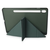 Newface Samsung Galaxy X510 Tab S9 FE 11 Kılıf Kalemlikli Mars Tablet Kılıfı - Koyu Yeşil