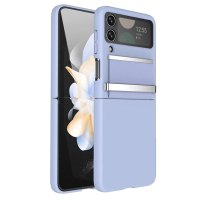 Newface Samsung Galaxy Z Flip 3 Kılıf Belt Flip Kapak - Sierra Blue