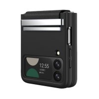 Newface Samsung Galaxy Z Flip 3 Kılıf Belt Flip Kapak - Siyah