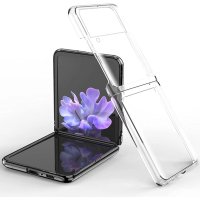 Newface Samsung Galaxy Z Flip 3 Kılıf Fold TPU Silikon - Şeffaf