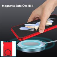 Newface Samsung Galaxy Z Flip 3 Kılıf Mata Fold Kapak - Koyu Yeşil