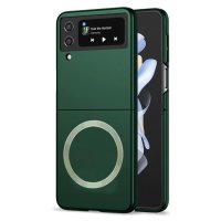 Newface Samsung Galaxy Z Flip 3 Kılıf Mata Fold Kapak - Koyu Yeşil