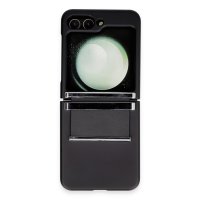 Newface Samsung Galaxy Z Flip 5 Kılıf Belt Flip Kapak - Siyah