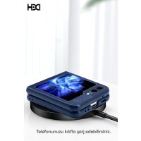 HDD Samsung Galaxy Z Flip 5 Kılıf HBC-155 Lizbon Kapak - Siyah