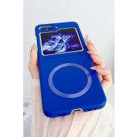 Newface Samsung Galaxy Z Flip 5 Kılıf Mata Fold Kapak - Koyu Yeşil