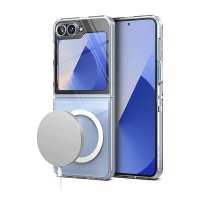 Newface Samsung Galaxy Z Flip 6 Kılıf Magneticsafe Şeffaf Silikon - Şeffaf