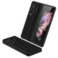 Newface Samsung Galaxy Z Fold 3 Kılıf Fold Kapak - Karbon