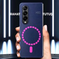 HDD Samsung Galaxy Z Fold 3 Kılıf HBC-156 Forum Magneticsafe Kapak - Koyu Yeşil