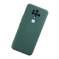 Newface Tecno Camon 16 Kılıf Nano içi Kadife Silikon - Koyu Yeşil