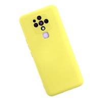 Newface Tecno Camon 16 Kılıf Nano içi Kadife Silikon - Sarı