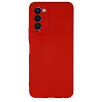 Newface Tecno Camon 18P Kılıf Nano içi Kadife Silikon - Kırmızı