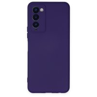 Newface Tecno Camon 18P Kılıf Nano içi Kadife  Silikon - Mor