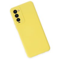 Newface Tecno Camon 18P Kılıf Nano içi Kadife Silikon - Sarı