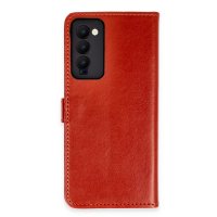 Newface Tecno Camon 18P Kılıf Trend S Plus Kapaklı Kılıf - Kırmızı