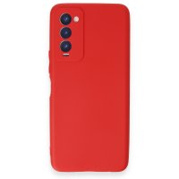 Newface Tecno Camon 18T Kılıf First Silikon - Kırmızı