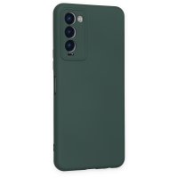 Newface Tecno Camon 18T Kılıf Nano içi Kadife Silikon - Koyu Yeşil