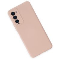 Newface Tecno Camon 18T Kılıf Nano içi Kadife Silikon - Pudra