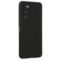 Newface Tecno Camon 18T Kılıf Nano içi Kadife Silikon - Siyah