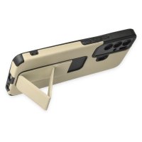 Newface Tecno Pova Neo Kılıf Mega Standlı Silikon - Gold