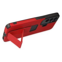 Newface Tecno Pova Neo Kılıf Mega Standlı Silikon - Kırmızı