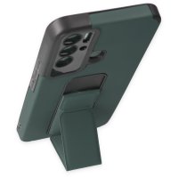 Newface Tecno Pova Neo Kılıf Mega Standlı Silikon - Yeşil