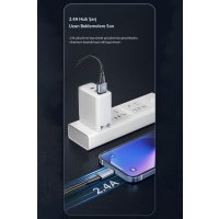 Newface Toocki TQ-X02 1M 2.4A Hasırlı Usb to Lightning Hızlı Şarj Kablosu - Mavi