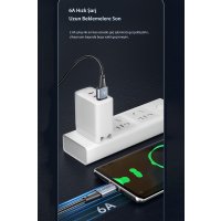 Newface Toocki TQ-X02F 1M 66W Hasırlı Usb to Type-C PD Hızlı Şarj Kablosu - Siyah