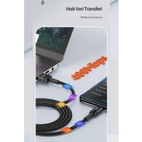 Newface Toocki TQ-X12 1M 100W Hasırlı Usb to Type-C PD Hızlı Şarj Kablosu - Siyah