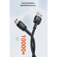 Newface Toocki TQ-X12 1M 100W Hasırlı Usb to Type-C PD Hızlı Şarj Kablosu - Siyah