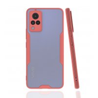 Newface Vivo V21 Kılıf Platin Silikon - Pembe