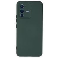 Newface Vivo V23 5G Kılıf Nano içi Kadife  Silikon - Koyu Yeşil