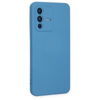 Newface Vivo V23 5G Kılıf Nano içi Kadife Silikon - Mavi